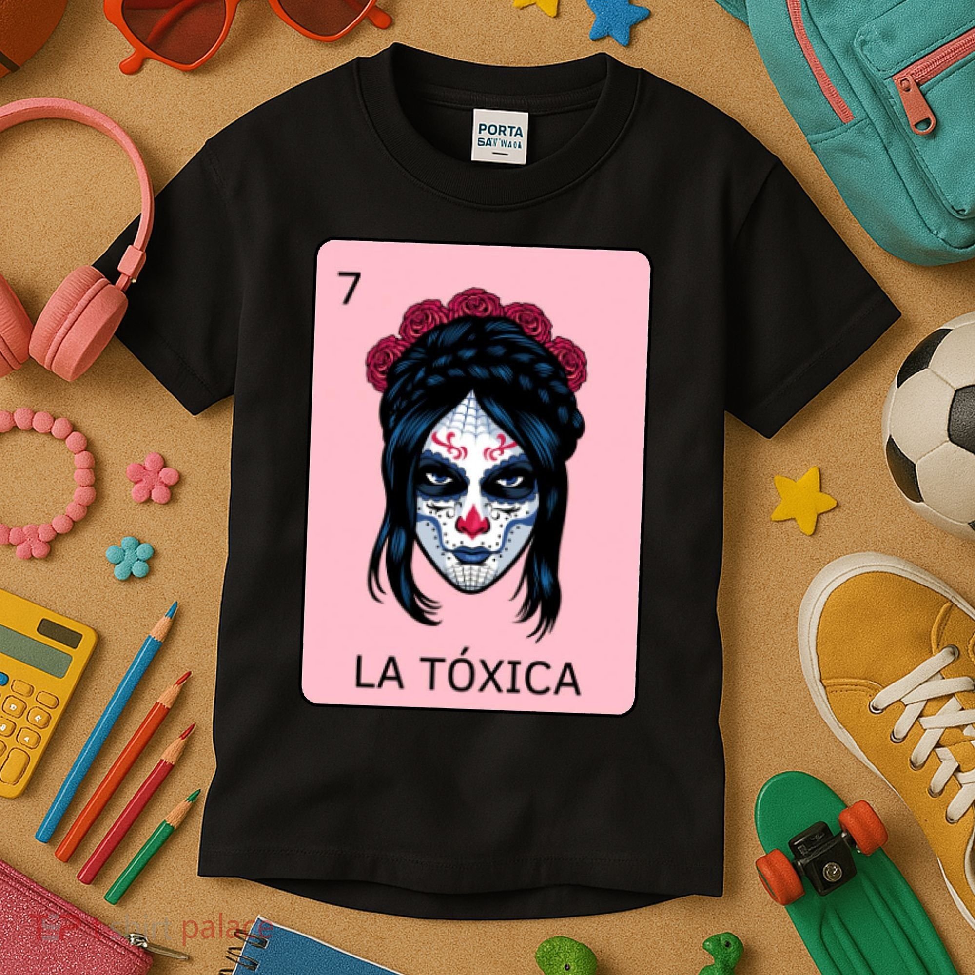 La Toxica Sugar Skull  Kids T-Shirt