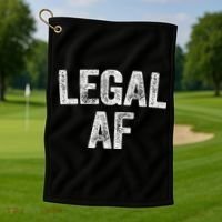 Legal Af 21st Birthday Golf Towel thumb 1
