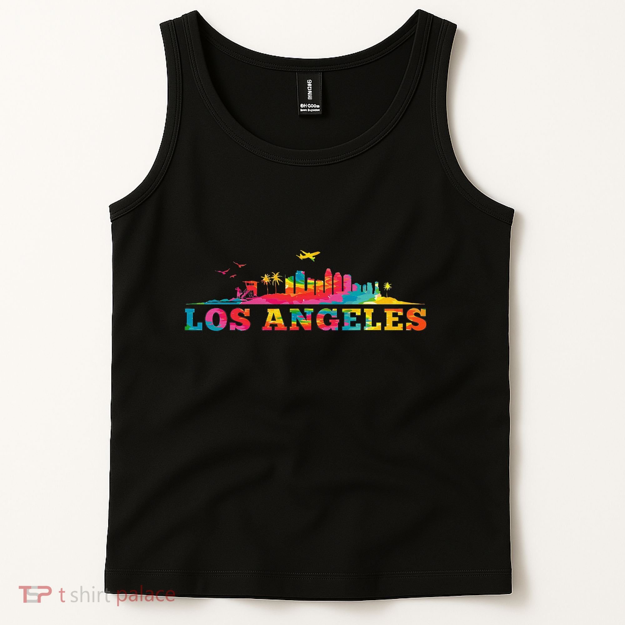 Los Angeles Apparel La Los Angeles Tie Dye Tank Top