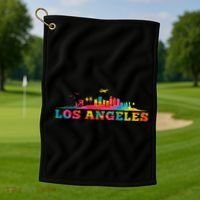Los Angeles Apparel La Los Angeles Tie Dye Golf Towel thumb 1