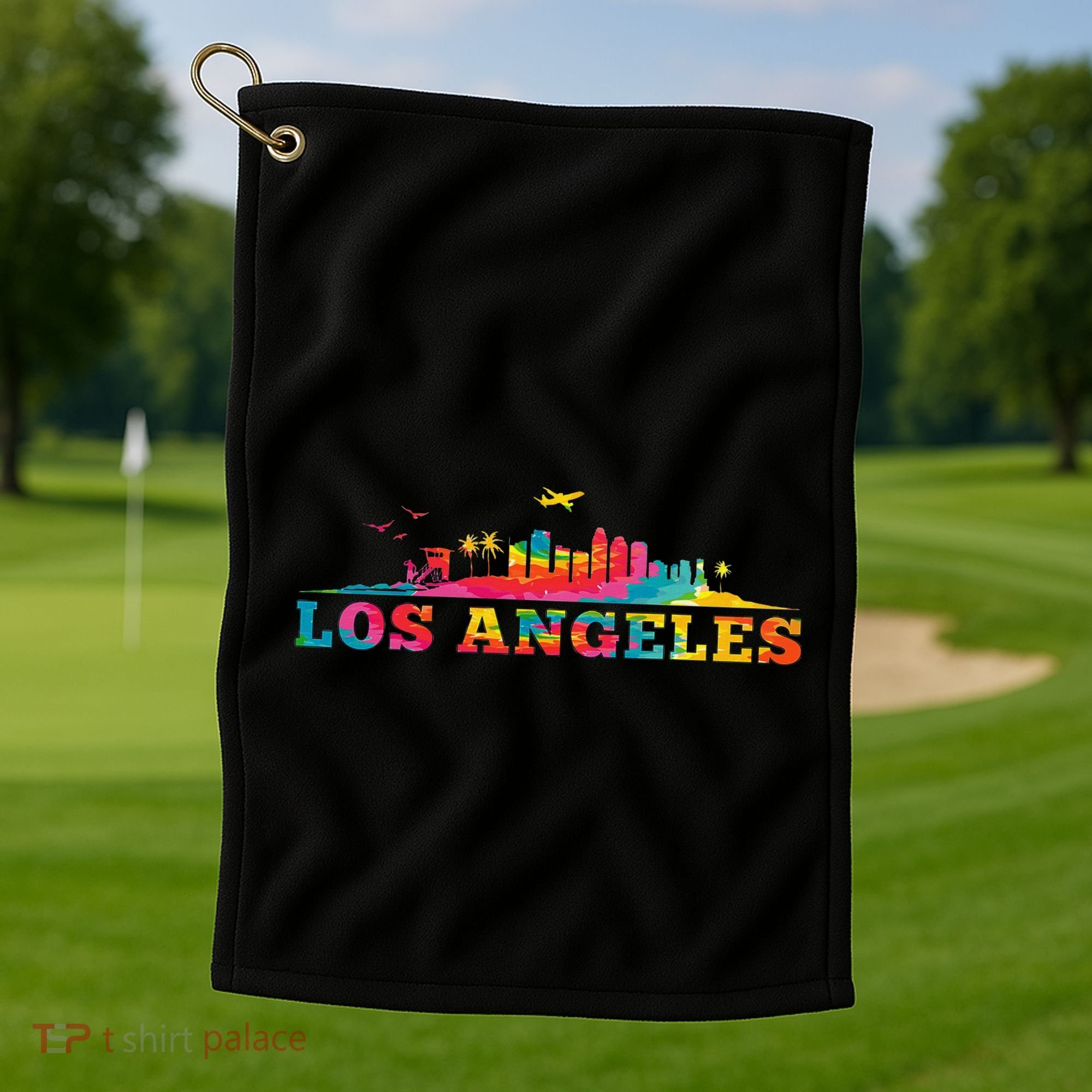 Los Angeles Apparel La Los Angeles Tie Dye Golf Towel