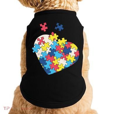 Love Autism Awareness Puzzle Pieces Gift Design Idea Great Gift Doggie Tank