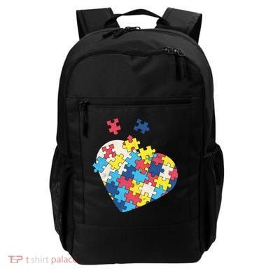 Love Autism Awareness Puzzle Pieces Gift Design Idea Great Gift Backpack