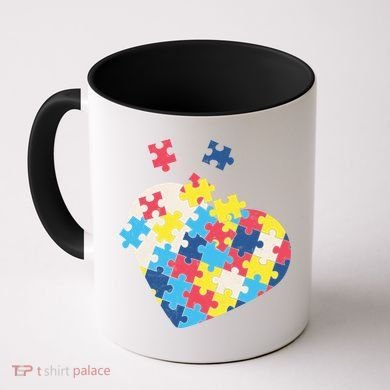 Love Autism Awareness Puzzle Pieces Gift Design Idea Great Gift Coffee Mug