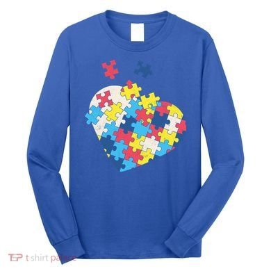 Love Autism Awareness Puzzle Pieces Gift Design Idea Great Gift Long Sleeve Shirt