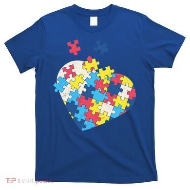 Love Autism Awareness Puzzle Pieces Gift Design Idea Great Gift T-Shirt