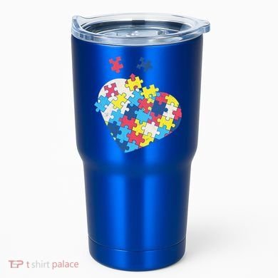 Love Autism Awareness Puzzle Pieces Gift Design Idea Great Gift Tumbler