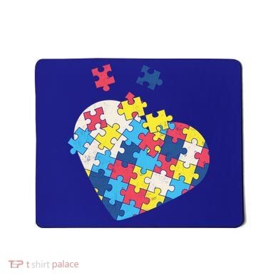 Love Autism Awareness Puzzle Pieces Gift Design Idea Great Gift Mousepad