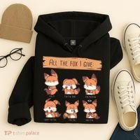 Look At All The Fox I GIve Funny Red Foxes No Fox Given Hoodie thumb 4