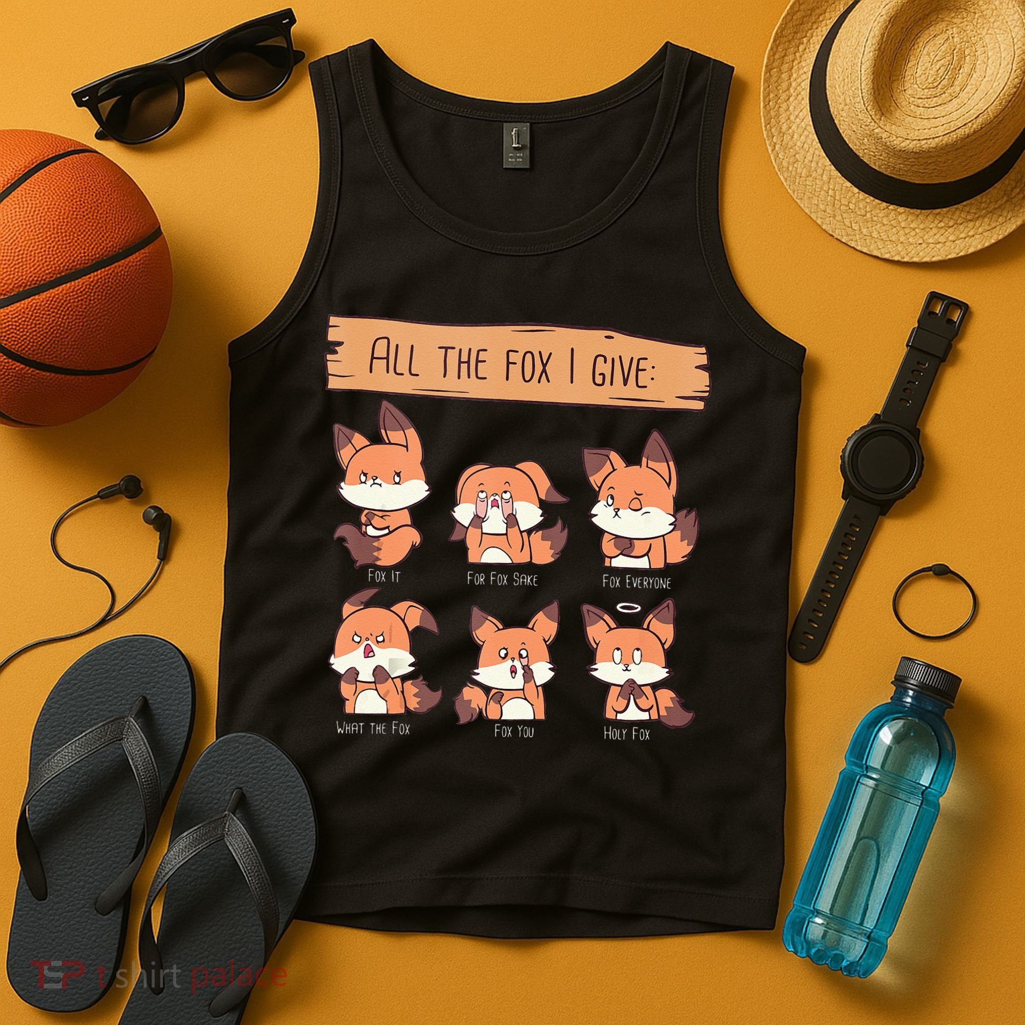 Look At All The Fox I GIve Funny Red Foxes No Fox Given Tank Top