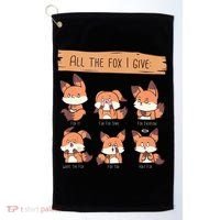 Look At All The Fox I GIve Funny Red Foxes No Fox Given Golf Towel thumb 0