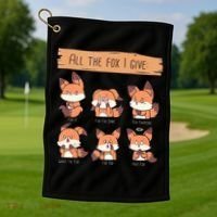 Look At All The Fox I GIve Funny Red Foxes No Fox Given Golf Towel thumb 1