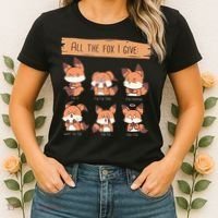 Look At All The Fox I GIve Funny Red Foxes No Fox Given Women's T-Shirt thumb 2