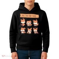 Look At All The Fox I GIve Funny Red Foxes No Fox Given Kids Hoodie thumb 4