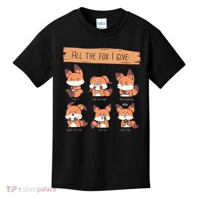 Look At All The Fox I GIve Funny Red Foxes No Fox Given Kids T-Shirt