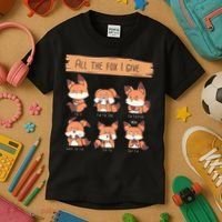 Look At All The Fox I GIve Funny Red Foxes No Fox Given Kids T-Shirt thumb 3