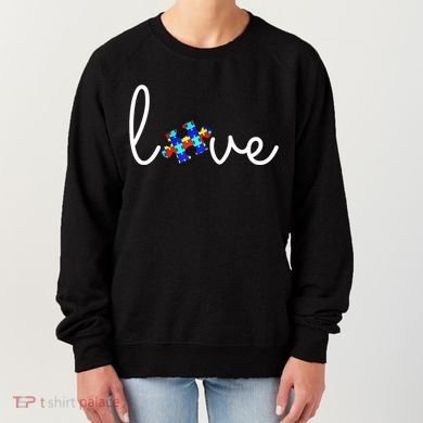 Love Autism Awareness Puzzle Piece Women's Sweatshirt