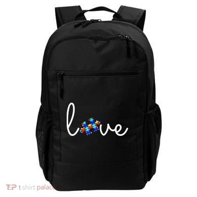Love Autism Awareness Puzzle Piece Backpack
