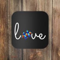 Love Autism Awareness Puzzle Piece Coaster thumb 0