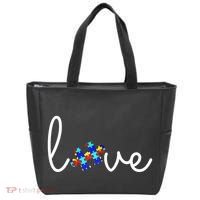 Love Autism Awareness Puzzle Piece Tote Bag thumb 0