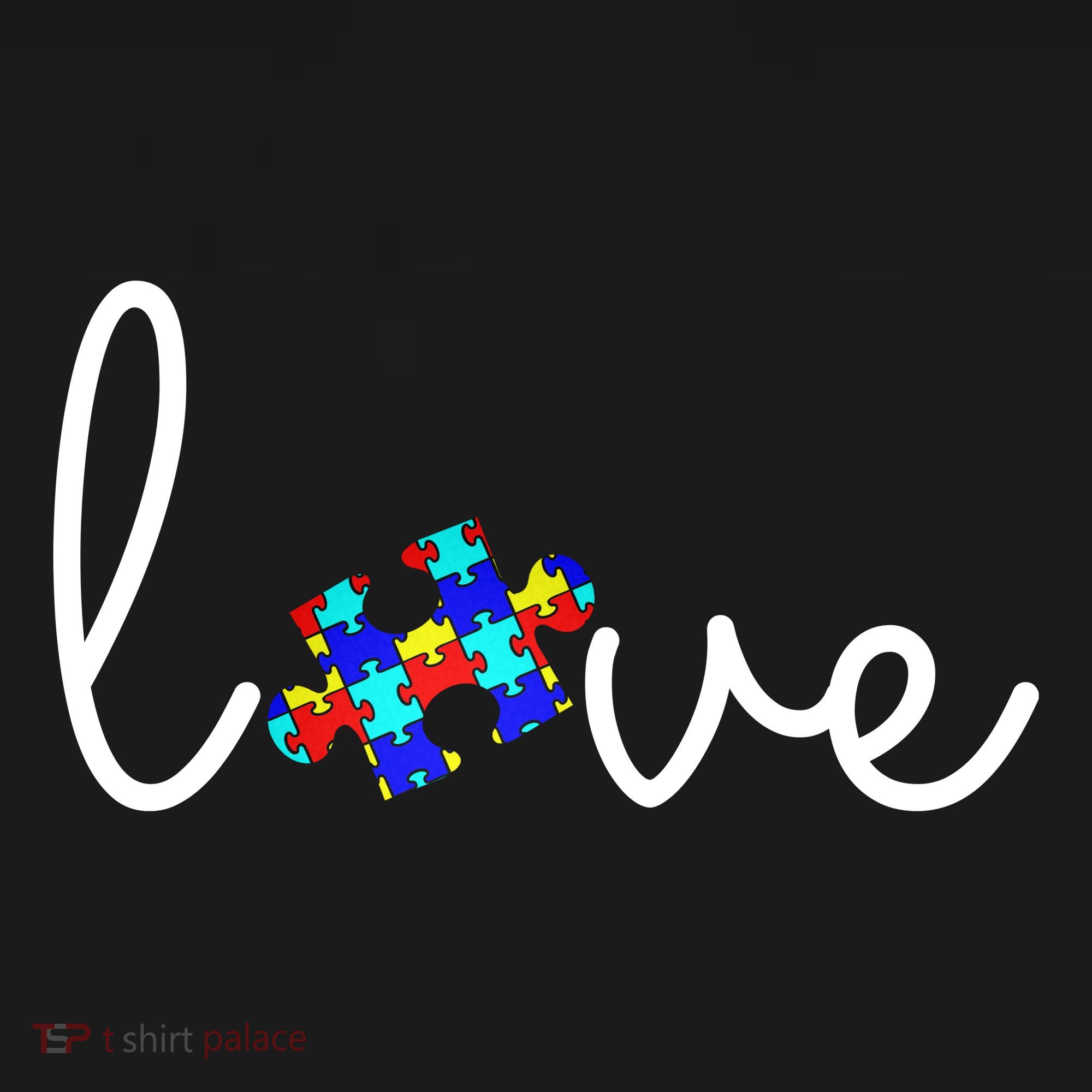 Love Autism Awareness Puzzle Piece Tote Bag