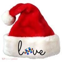 Love Autism Awareness Puzzle Piece Santa Hat thumb 0
