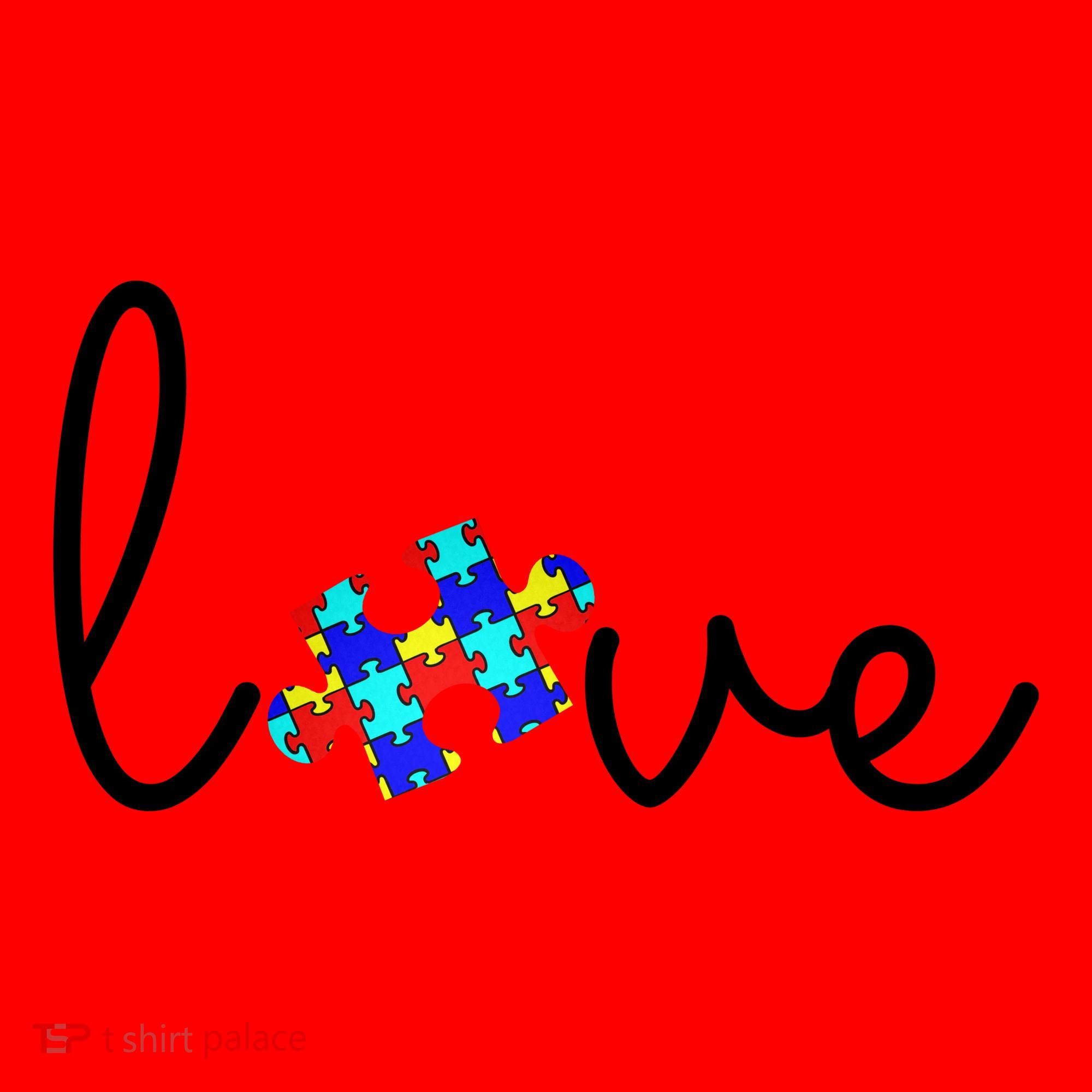 Love Autism Awareness Puzzle Piece Santa Hat