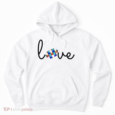 Love Autism Awareness Puzzle Piece Hoodie
