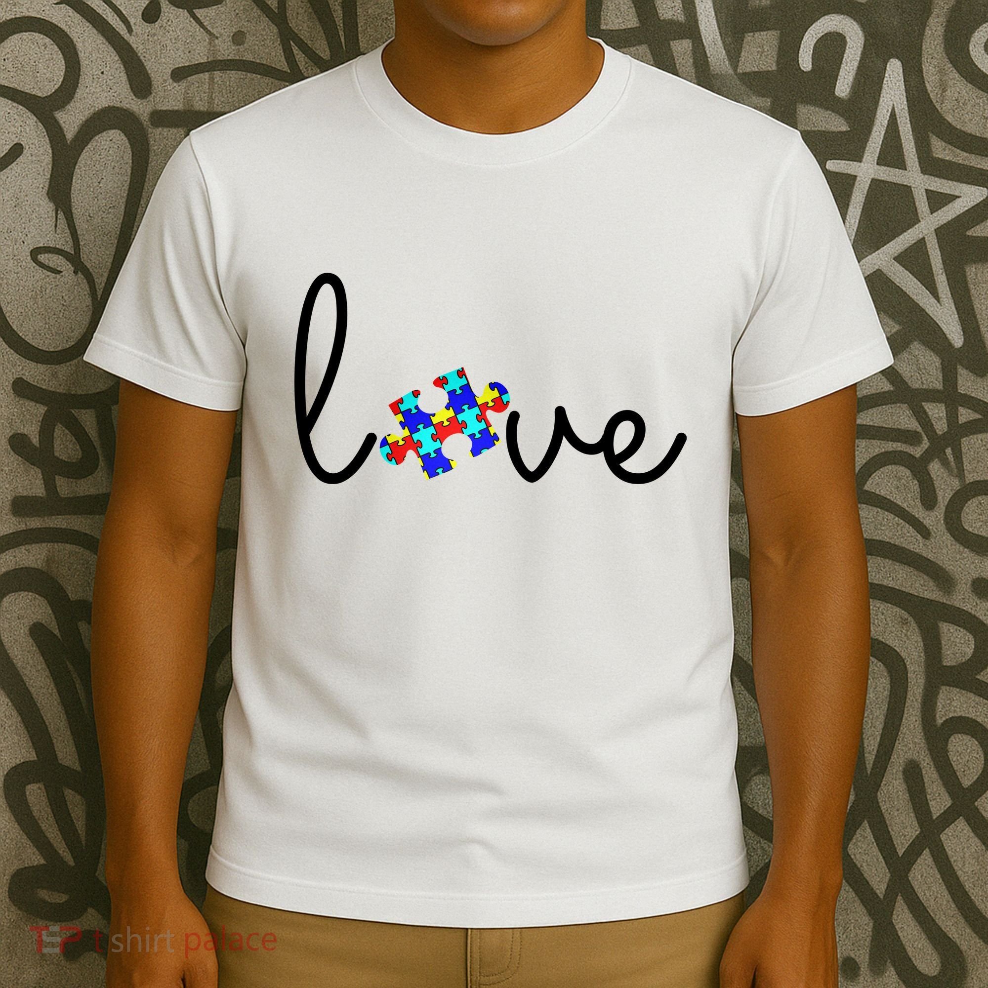 Love Autism Awareness Puzzle Piece T-Shirt