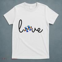 Love Autism Awareness Puzzle Piece T-Shirt thumb 5
