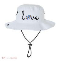 Love Autism Awareness Puzzle Piece Bucket Hat thumb 0