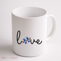 Love Autism Awareness Puzzle Piece Coffee Mug thumb 1