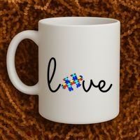 Love Autism Awareness Puzzle Piece Coffee Mug thumb 2