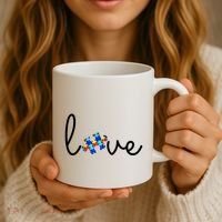 Love Autism Awareness Puzzle Piece Coffee Mug thumb 3