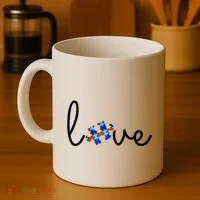 Love Autism Awareness Puzzle Piece Coffee Mug thumb 4