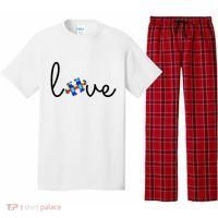 Love Autism Awareness Puzzle Piece Pajama Set thumb 0