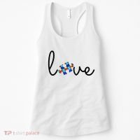 Love Autism Awareness Puzzle Piece Women's Tank Top thumb 0