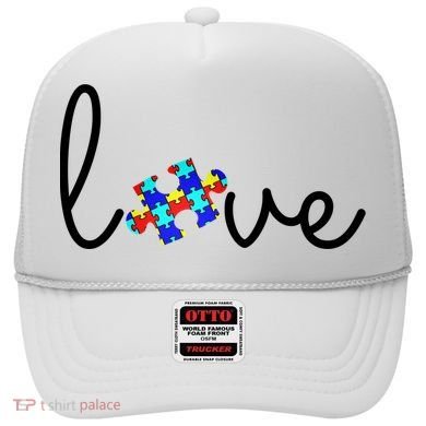 Love Autism Awareness Puzzle Piece Hat