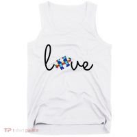Love Autism Awareness Puzzle Piece Tank Top thumb 0