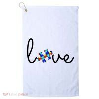 Love Autism Awareness Puzzle Piece Golf Towel thumb 0