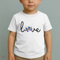 Love Autism Awareness Puzzle Piece Toddler T-Shirt thumb 2