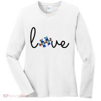 Love Autism Awareness Puzzle Piece Women's Long Sleeve Shirt thumb 0