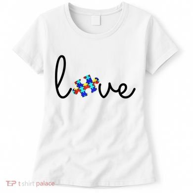 Love Autism Awareness Puzzle Piece Women's T-Shirt