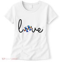 Love Autism Awareness Puzzle Piece Women's T-Shirt thumb 0