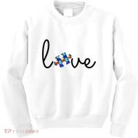Love Autism Awareness Puzzle Piece Kids Sweatshirt thumb 0