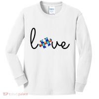 Love Autism Awareness Puzzle Piece Kids Long Sleeve Shirt thumb 0