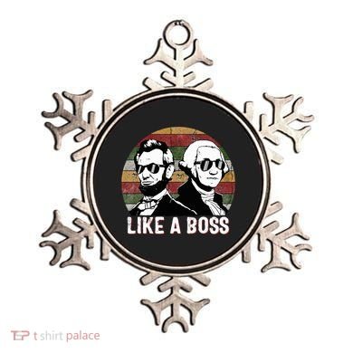 Like A Boss Presidents Day Washington Lincoln Abe George  Ornament