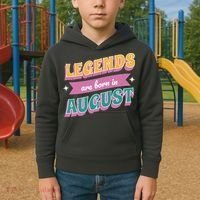 Legends Are Born In August Kids Hoodie thumb 2