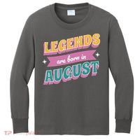 Legends Are Born In August Kids Long Sleeve Shirt thumb 0