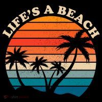 Lifes A Beach Retro Sunset Palm Tree Toddler Hoodie thumb 2